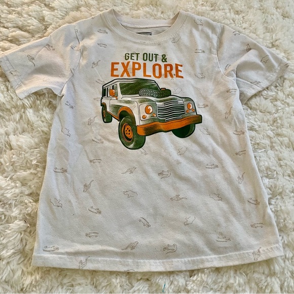 Geranimals Adventure Truck Kids T-shirt Cream Size 5T - Picture 1 of 7